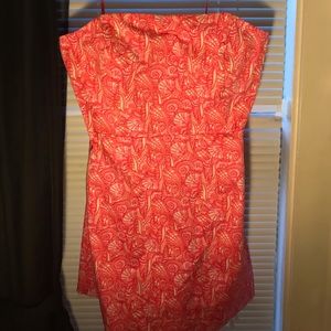 Strapless Vineyard Vines Shell Print Dress!